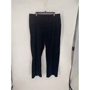 Coldwater Creek Trouser Fit Pants Womens W18 Black Good Velvet Straight Leg